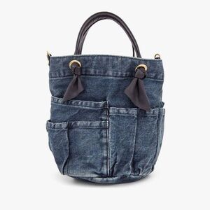 Clare V Marine Washed Denim Tote